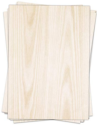 50 Blatt Briefpapier (A4) | Holz Look hell | Motivpapier | edles Design Papier | beidseitig bedruckt | Bastelpapier | 90 g/m²