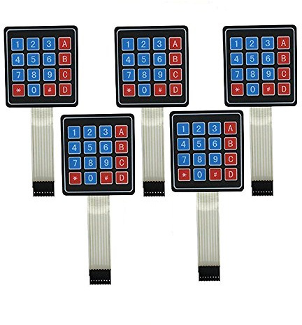 DollaTek 5Pcs 4x4 Universial 16 Schlüsselschalter Tastatur Tastatur für Arduino