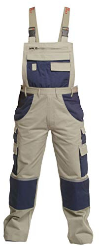 Charlie Barato Latzhose Herren Multipocket Latzhose Multipocket beige/hydronblau
