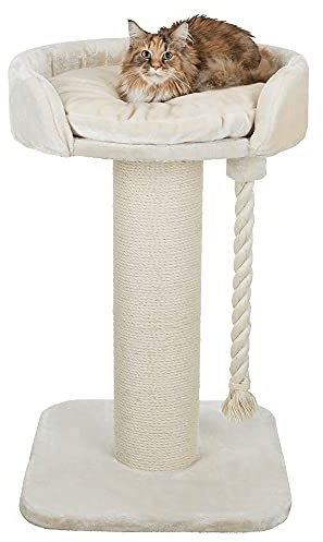 TRIXIE Kratzbaum XXL Klara 100 cm in creme – robuster Katzenbaum für große Katzen mit einer gemütlichen, erhöhten Liegefläche, komfortabel & stabil – 44677