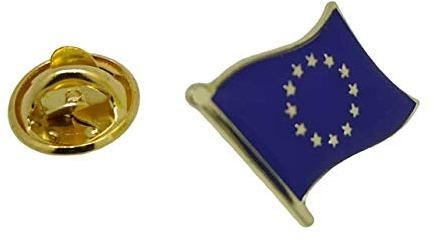 Gemelolandia | Pin de Solapa Bandera Mastil Union Europea 16x15mm | Pines Originales Para Regalar | Para las Camisas, la Ropa o para tu Mochila | Detalles Divertidos