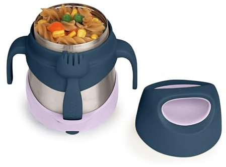 b.box Thermobehälter für Essen für Kinder | Leicht zu Öffnender Thermobehälter, Doppelwand-Edelstahl | Hält bis 7 h Kalt und 5 h Warm | 335 ml