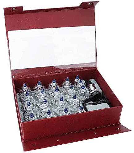 ZHANGZONG schröpfset schröpfgläser schröpfgläser Set Vakuum Cupping-Set Vakuum-Schröpfen-Set, Schröpftherapie-Set/19pcs Saugnäpfe Glas Massagegerät Therapie-Schröpf-Set mit Schröpfwerkz