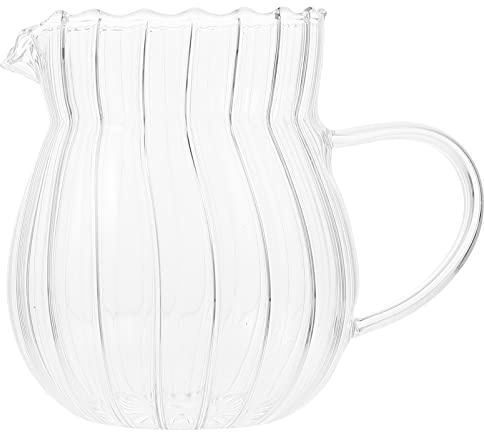 Cabilock Milchkrug aus Glas Vielseitiger Milchbehälter und Saucenkrug Einfach zu Reinigen für Restaurants und Hotels