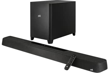 Polk Audio MagniFi Max AX Dolby Atmos 5.1.2 Soundbar System, Wireless Subwoofer, DTS:X, Chromecast, Alexa, Spotify Connect, AirPlay 2 & Bluetooth - Black