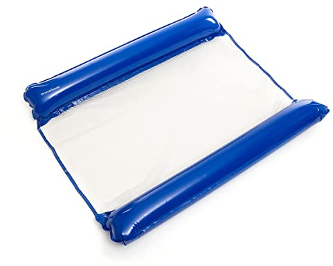 InnovaGoods - Aufblasbare Wasser-Hängematte, 4-in-1 Multifunktion: Liege, Stuhl, Drifter, Wassergymnastik, Hochwertiges Polyester und PVC, Schnelltrocknend, Für 2 Personen, Blau, Standard, Kunststoff