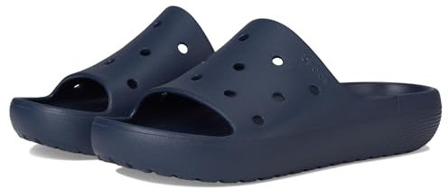 Crocs Unisex Classic Slide V2 Slide, Navy, 37/38 EU