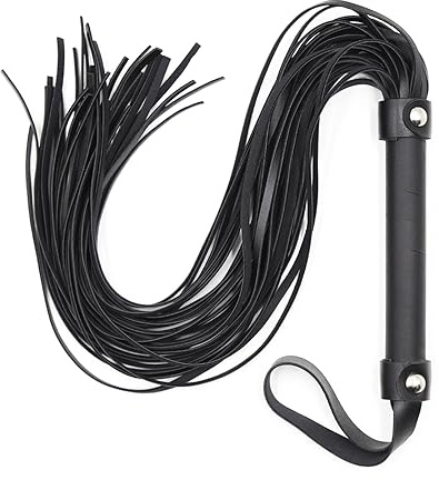 ATTAWA Sex Peitsche Erotische Gerte Flogger Quaste Leder Paddel Reitgerten Spanking Stimulator Spielzeug Rollenspiel Sklave Bondage Fetisch BDSM Sex Spielzeug Zubehör für Frauen Männer,Schwarz,70cm