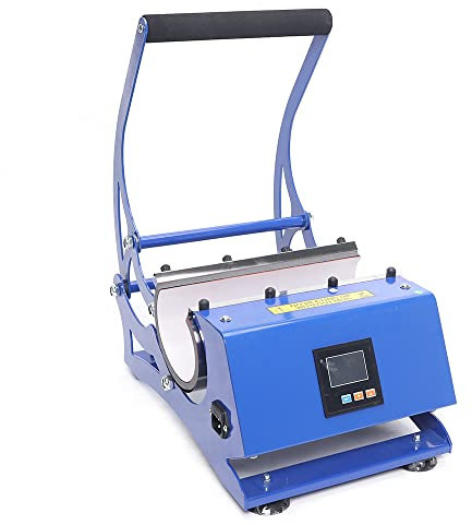 DeeDuud Hitzepresse 600W, Tassenpresse 200℃ Sublimationspresse Heisspresse mit 6 Untersetzer Transferpresse Heat Press Heißpresse Tassen Bedrucken