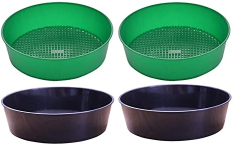 Bortivier Gartenpflanzfilter, Bodensieb, Kompostsieb, 4er-Pack, Steingartensieb, Sandsieb-Set