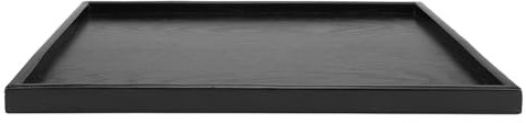 KIMISS Bandeja de madera para té y café, rectangular 40x30 cm, para servir snacks y comidas, bandeja de servir de madera maciza, ideal para presentaciones elegantes