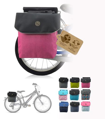 Gepäcktasche für Fahrrad, Fahrradtasche, 18-24 Zoll (M2) (pink) | Gepäckträgertasche, wasserabweisend, robust, kompatibel mit Puky Räder