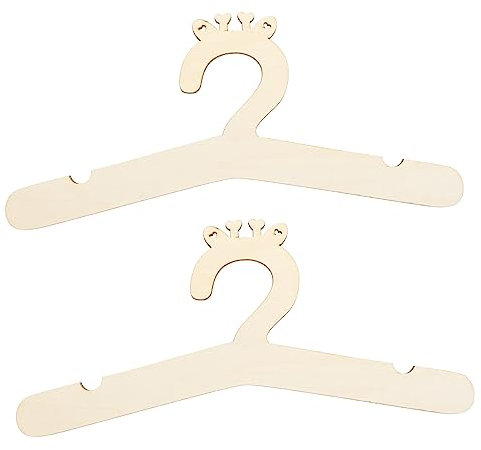 CAXUSD Holzkleiderbügel Kinder 2 Stück Aus Stabilem Holz Mit Glatter Oberfläche Für Babykleidung Wohnkultur Und Selbstgemacht Requisiten