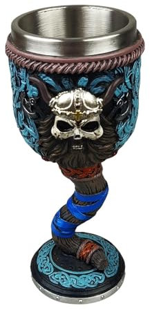 Gotischer Totenkopfkelch – mittelalterlicher Trinkbecher, Trinkkelch | Totenkopf-Kelch-Trinkbecher mit exquisitem -Design, Skelettkopf-Design, mittelalterlicher Kelch für Partys, 19 x 7 x 7 x 7 cm