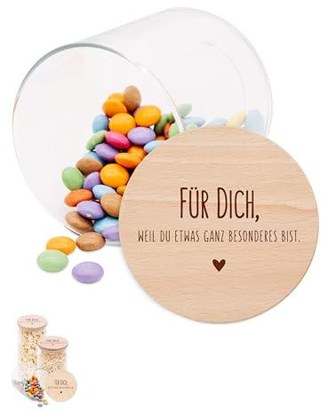 wunderwunsch Personalisierte Vorratsgläser mit Deckel mit Gravur - Vorratsglas Personalisiert individualisiert für Kaffee, Tee, Geschenk Ehemann Ehefrau Trauzeugin (ganz besonders,klein - 530ml)