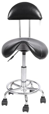 SFKLYU Ergonomisk Rullande Sadelpall Justerbar Höjd Pall Med Hjul Rullande Ottomansk Sits för Klinik Tandläkare Spa Massage Medicinsk Salong Studio