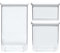 WUITOKI Contenitori per alimenti in plastica, set da 3, impilabili, 1750ml / 950ml / 600ml, contenitori per pasta