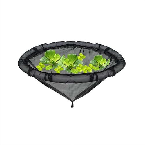 Floating Pond Plant Barrier – Black Fish-Safe Aquatic Plant Corral with Fine Mesh & Lifting Rings | Decorative Floating Island for Water Lilies, Hyacinths & Pond Plants ﻿ (45cm)