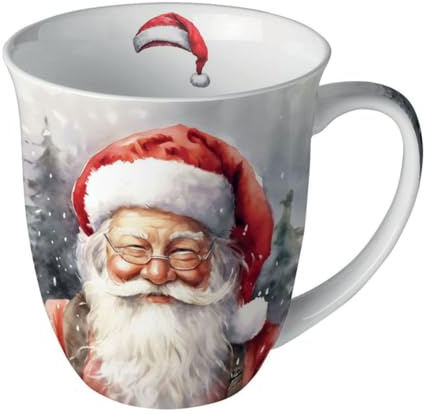 Ambiente Mug en porcelaine fine Père Noël 0,4 litre