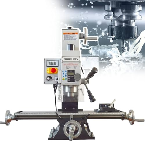 Mini Precision Variable Speed Drilling and Milling Machine, Brushless Motor, R8 Taper, for High Efficiency Metalworking