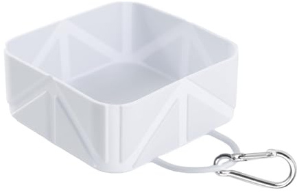 Hundskål bärbar, vikbar husdjursmatbehållare, 500 ml bärbar matbehållare för bil, , camping, båt, husbil, promenader, utomhus, resor, resor, vandring, äventyr