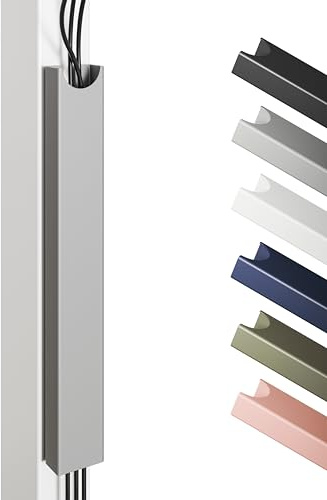 Magnetisk kabelhantering – Kabelkanal i rostfritt stål med magnetfäste – Organisation på och under skrivbordet – Kabelorganisatör från Desktronic