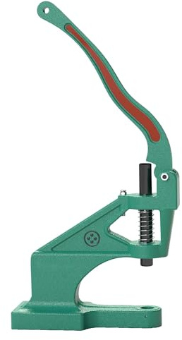 Prensa manual The Green Machine, herramienta tubular para remaches en cuero, remachadora para cinturones, bolsos, carteras y proyectos de cuero.