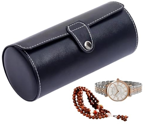WatchRoll Display Box – Portaorologi cilindrico da viaggio, custodia organizer portatile, elegante rotolo protettivo durevole per orologi, bracciali, per uomini e donne
