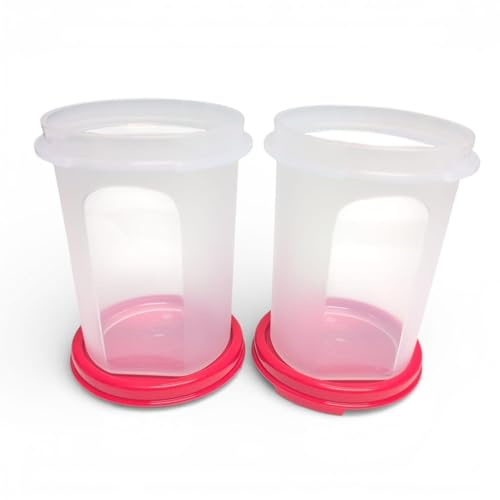 Tupperware Eidgenosse Eidgenossen Kompaktbehälter Vorrat Modular Kühlschrank System Eidgenosse (2 x 440ml rot)