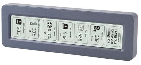 Yanmis Caja SSD M.2 NVMe, Caja de Disco Duro Externo USB 3.2 Gen Tipo C 10 Gbps para SSD SATA NVMe 2280, con Disipación de Calor de Aleación de Aluminio,