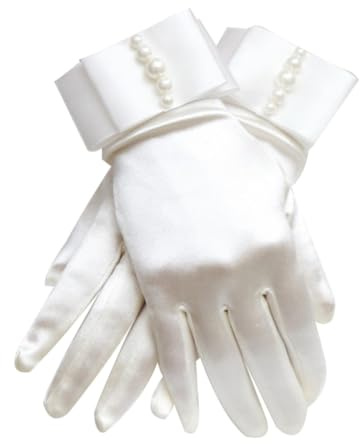 Toyvian Guantes de Novia Cortos de Satén en Color para Boda, Guantes de Vestir Elegantes para Vestido de Novia, Accesorios para Fiesta y Ceremonia, Par Único