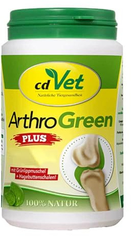 cdVet ArthroGreen Plus 150g - complément alimentaire naturel et efficace pour soutenir les articulations des chiens et des chats avec des vitamines et des minéraux
