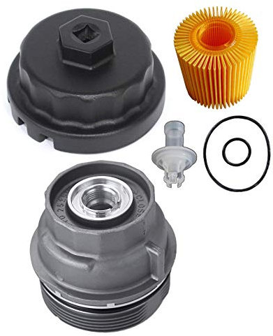 OxoxO 15620-31060 Ölfilterdeckelschlüssel 04152-YZZA5 Austauschbarer Ölfilter für Toyota Lexus Highlander Scion Avalon Rav4 mit 2,5 l bis 5,7 l Motoren Ölsystem-Werkzeug