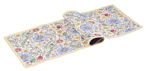 Villeroy & Boch – Spring Awakening Tischläufer L Bunt, Maschinenwaschbar, Gobelin Läufer Frühling Blumen groß, Unterleger Tisch Ostern, Baumwolle/Polyester