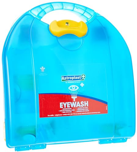 Astroplast Eye Wash First Aid Kit with Two Sterile 500ml Saline Bottles for The Workplace