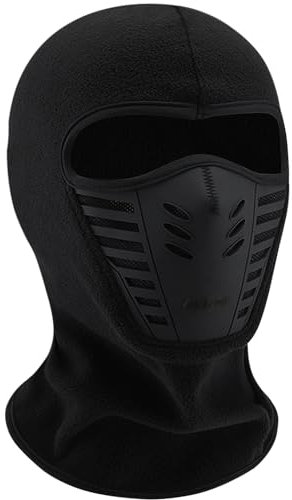 Ski Snowboard Sportmaske – Winddichte multifunktionale Kopfbedeckung – Schwarz – Von TRIXES