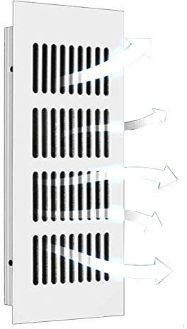 Zosenda - Rejilla de ventilación de metal para armario, zapatero, fregadero, encimera, baño, 100 x 300 mm