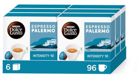 Nescafé Dolce Gusto Espresso Palermo - Café - 96 Capsules (Pack de 6 Boîtes x 16)