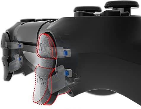 eXtremeRate Clicky Hair Trigger Kit per ps4 Controller Trigger Stop Grilletti Tasti Bumper Mouse Click Kit per ps4 Slim Pro Joystick CUH-ZCT2 JDM-040/050/055(Versione Tattile)