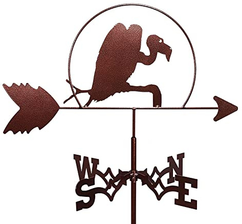 ZGJYSP Girouette avec Ornement de Motif de vautour buse,girouette Piquet de Jardin girouette indicateur de Direction du Vent avec revêtement antirouille,Facile à Assembler