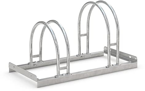Bogenparker 5052 | Fahrradständer für 2 Fahrräder | einseitig | Freiaufstellung | Abwechselnde Hoch-/Tiefeinstellung | erweiterbar | Fahrradparker Bodenparker Mehrfachständer Bügelparker | Dreifke®