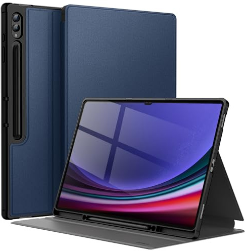 JETech Custodia per Samsung Galaxy Tab S10 Ultra/S9 Ultra 14,6, Blu Marino | Supporto Multi-Angolo, S Pen Holder, Cover Protezione Sottile, Auto Svegliati/Sonno