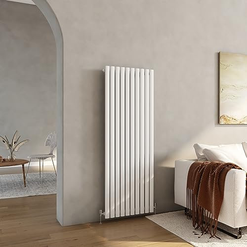 Heilmetz 1600 x 600mm Vertical Radiator Anthracite Radiators Column Designer Single Panel Oval Radiator Modern Heater Central Heating Radiator