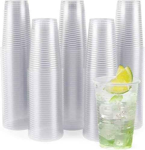 AMD Nexus 1000 X Clear 7oz Plastic Cups, Plastic Glasses for Party, Wedding, Cocktails, Christmas Party Cups, Cold Party Drinking Cups