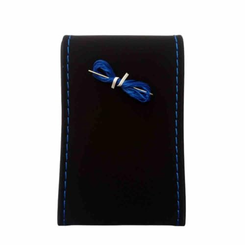 AUTOKLEIDUNG Lenkradbezug zum Schnüren Alcantara-Optik für Lenkrad Durchmesser 37-38 cm Blau