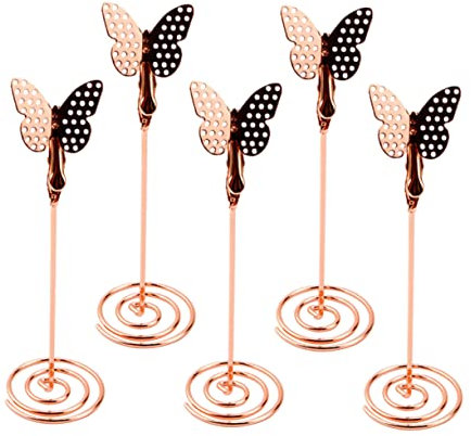 PRETYZOOM 12stücke Teiliges Metall Foto Clips Roségold Stilvolle Tischkartenhalter Menükarten Und Memo-clip Für Hochzeiten Büros Feiern Und Home-decor