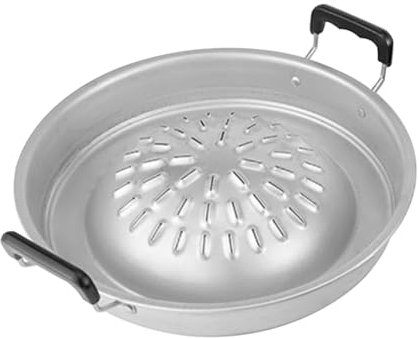 Happyyami Grillpfanne Outdoor-kochpfanne Steak in Heißer Pfanne Grillen Grillschale Grillplatte Bbq-grillaufsatz Grilltopf Koreanische Herdgrill Thailand Camping Aluminium