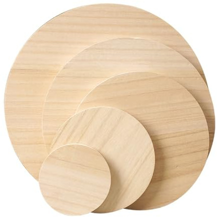 HSTWODE untersetzer holz,Holzscheibe rund, Naturholz Baumscheiben Ca.Optionale Dicke für DIY Handwerk - Hochzeit Mittelstücke Weihnachten Dekoration zum Basteln, Malen Baumscheibe (10 Stück*10cm*1cm)