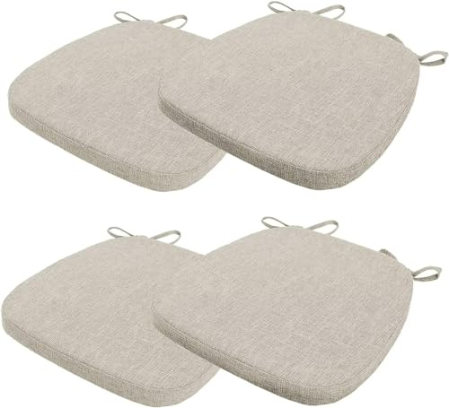 4/2er Set Stuhlkissen mit Bändern (40 * 38cm) Sitzkissen Stuhl rutschfest Sitzauflage Sitzpolster halbrund Bequeme Waschbare Rutschfestes Sitzkissen Ideal für zu Hause und Gartendekoration ( Color : 9