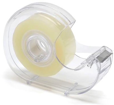 Waytex 930921 Ruban adhésif transparent avec Dévidoir, haut pouvoir adhésif, largeur 19 mm rouleau de 33m qualité Pro épaisseur 50 microns Brillant